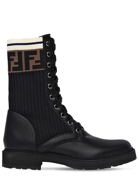 knit boots fendi|fendi military boots.